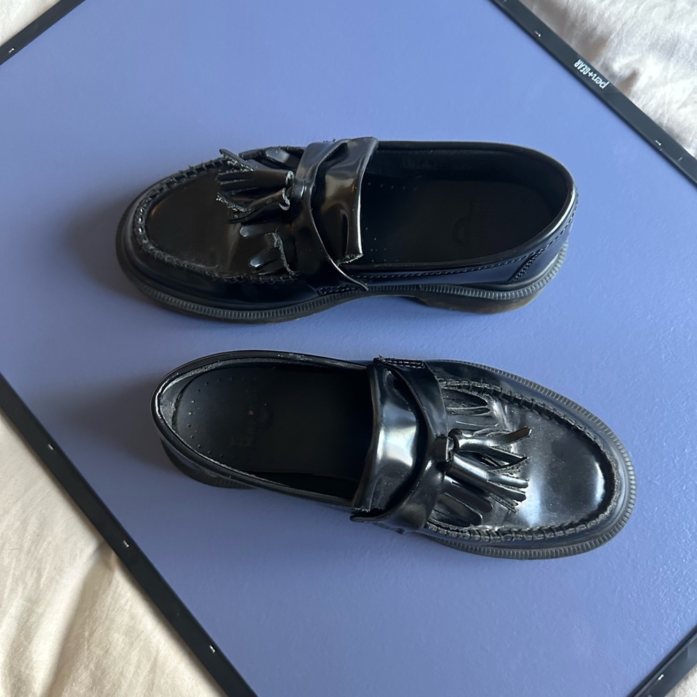 Classic Doc Marten Black Tassel Loafers - Picture 4 of 6